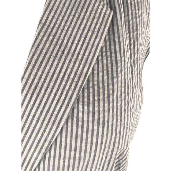 COPY - J.Jill XLP long sleeve gray striped one button blazer lightweight career… - Picture 2 of 6